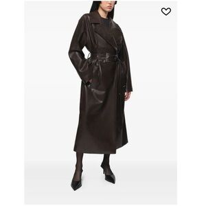 Apparis Dark Brown Tate Trench Coat